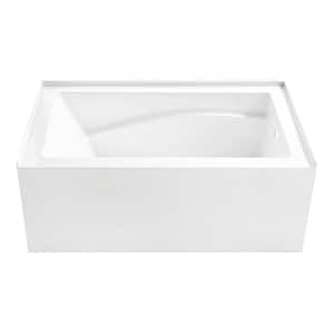 Aqua Eden 54 in. x 32 in. Acrylic Rectangular Alcove Soaking Bathtub with Right Drain in Glossy White
