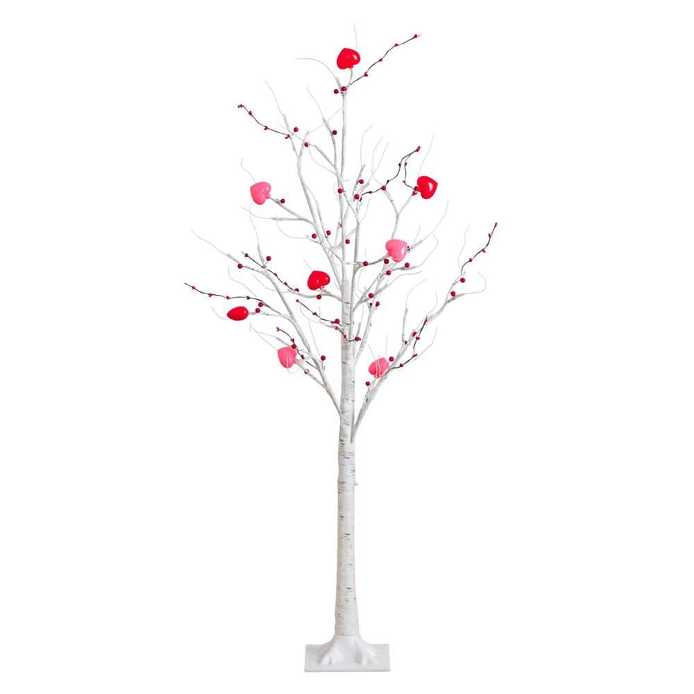 4 ft. Pre-Lit Artificial Valentine's Day Twig Tree with 48 Heart Shaped LED Lights and Red Berries price history on PriceWatchPro