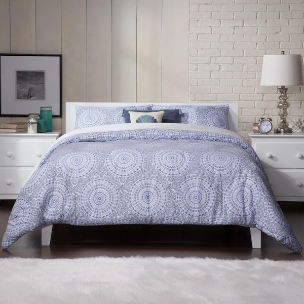 AFI Orlando White Solid Wood Frame King Platform Bed