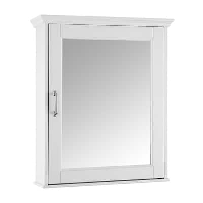 Ashburn 23 in. W x 28 in. H x 8 in. D Framed Surface-Mount Bathroom Medicine Cabinet in White