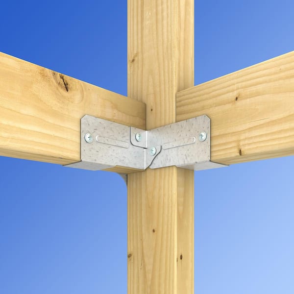 RTC 18-Gauge ZMAX Galvanized Rigid Tie Corner for 2x Nominal Joist, 2x4 Nominal Post