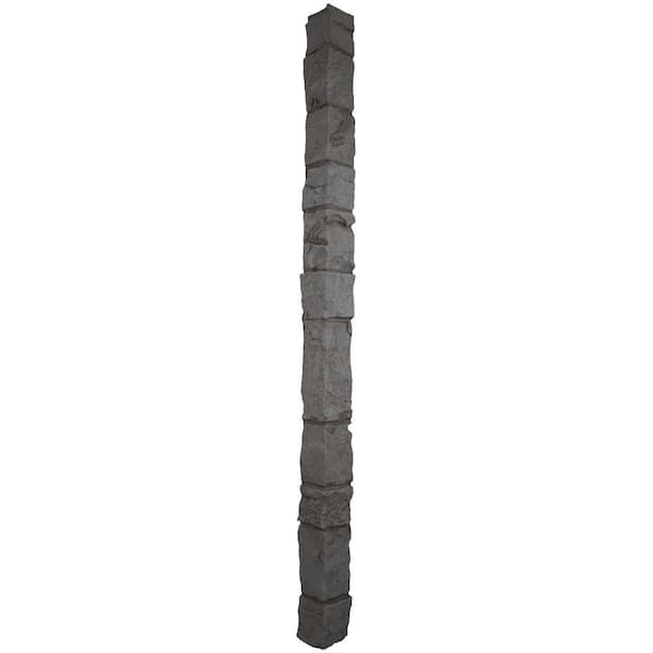 Superior Building Supplies Gray Rock 48 in. x 3 in. x 3 in. Faux Stone Outside Corner