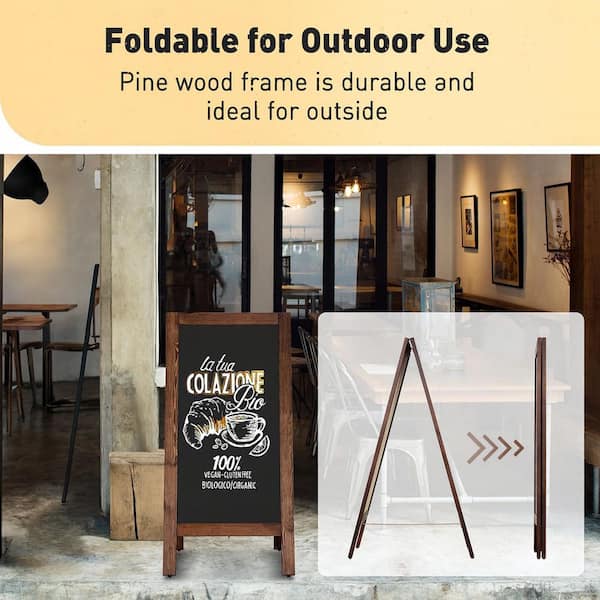 Afoxsos 1-Pack Double-Sided Magnetic A Frame Chalkboard Sign with