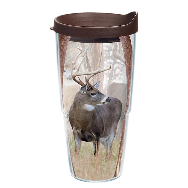 Tervis Deer Trio 24 oz. Plastic Double Walled Insulated Tumbler with Travel Lid