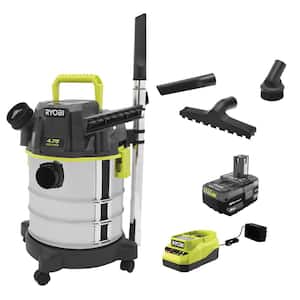 ONE+ 18V Cordless 4.75 Gal. Wet/Dry Vacuum Kit with 4.0 Ah Battery, Charger, and Accessory Kit