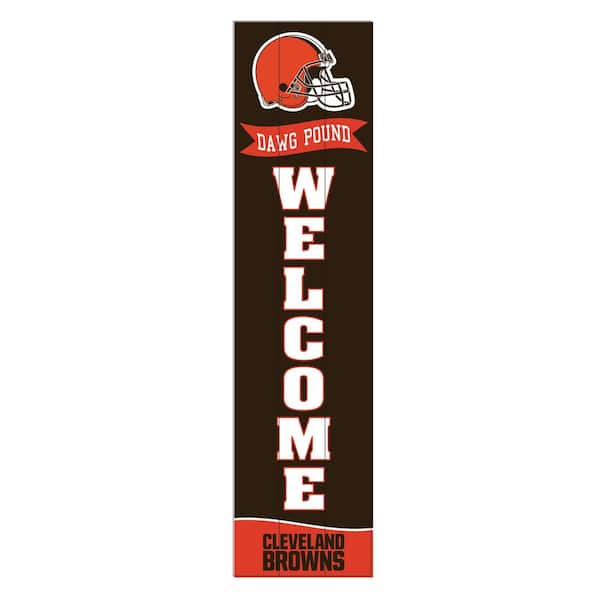 Evergreen Cleveland Browns 47 in. NFL Wooden Porch Leaner Fan Sign