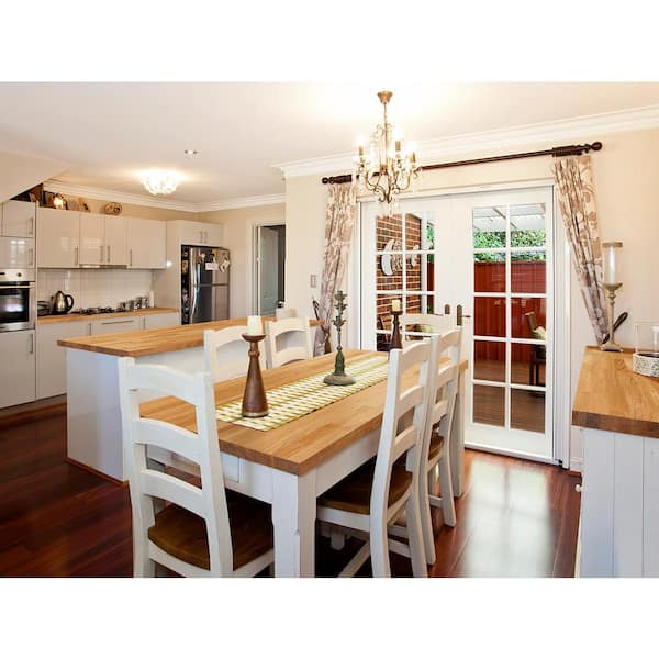 6 ft. L x 25 in. D Finished Engineered Oak Butcher Block Countertop with Standard Edge