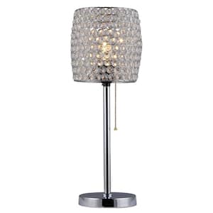 Cleopatra 8 in. 1-Light Clear Indoor Table Lamp with Light Kit