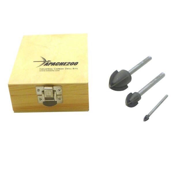 WingIts Apache200 1/4 in., 3/4 in. and 1-1/4 in. Drill Bit Set (3-Piece)
