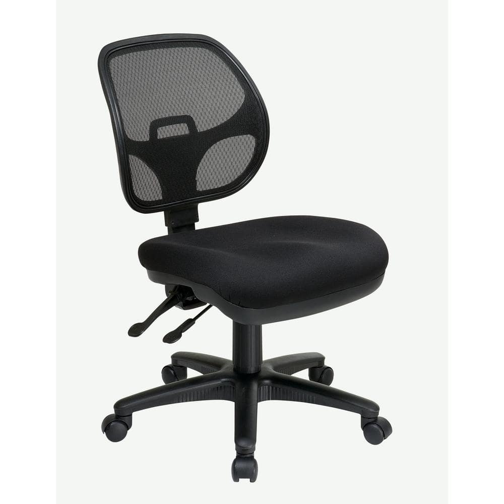 Ergonomic Black Mesh Armless Swivel Task Chair