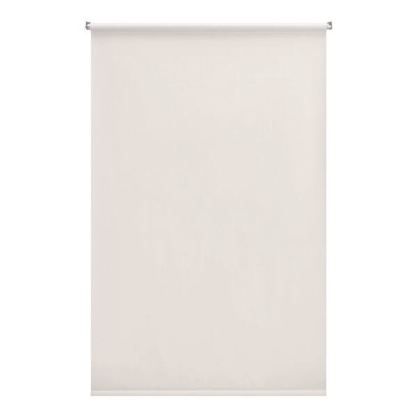 PRIVATE BRAND UNBRANDED Cream Cordless Cut-to-Size Blackout Vinyl Roller Shade 35.5 in. W x 78 in. L