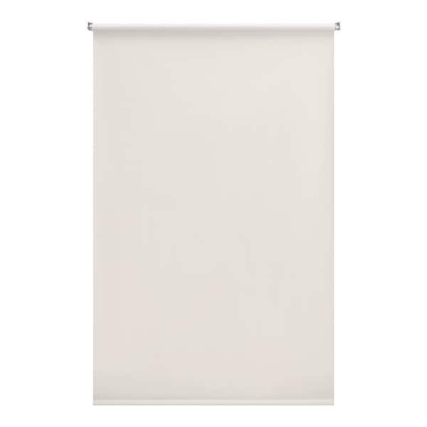 PRIVATE BRAND UNBRANDED Cut-to-Size Cream Cordless Blackout Vinyl Roller Shade 72.5 in. W x 78 in. L