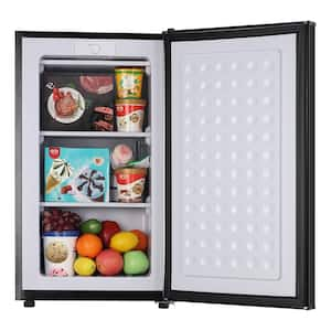 2.8 cu. ft. Manual Defrost Upright Freezer in Black with R600a Refrigerant