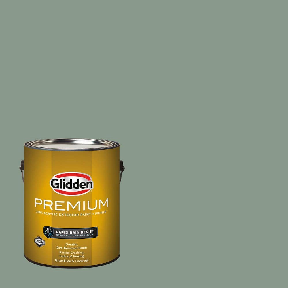 Glidden Premium 1 gal. PPG1134-5 Birch Forest Flat Exterior Latex
