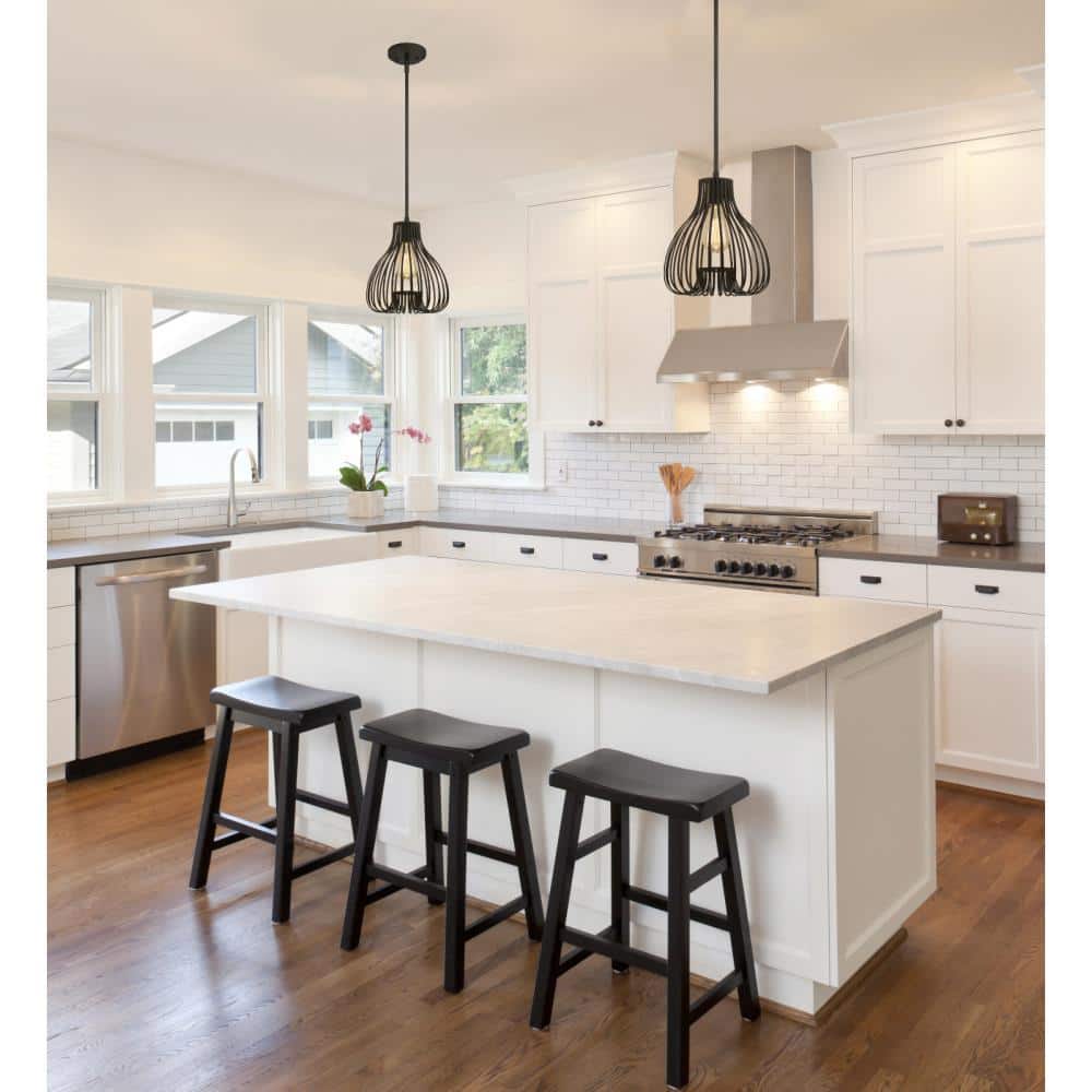 Mini Contemporary Industrial Bronze Cage Pendant Light