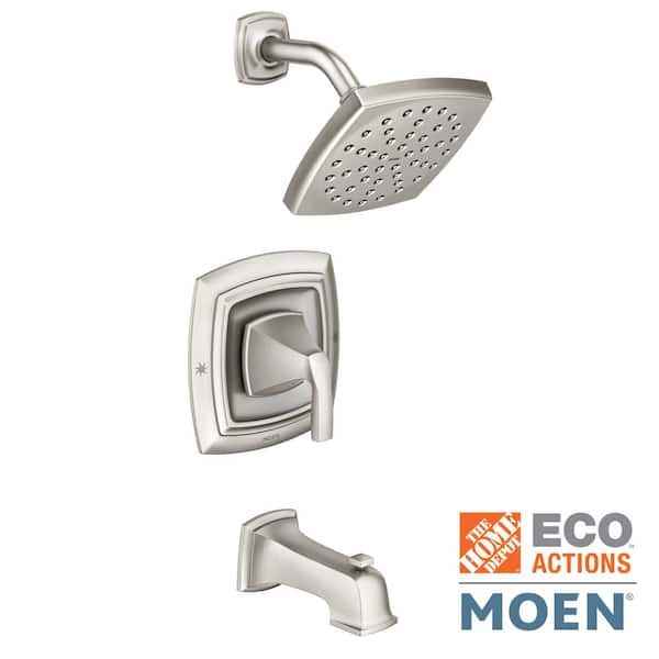 MOEN Hensley Single-Handle 1-Spray Tub and Shower Faucet in Spot Resist Brushed Nickel (Valve Included)