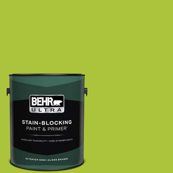 BEHR ULTRA 1 gal. #410B-6 Crisp Green Semi-Gloss Enamel Exterior Paint & Primer