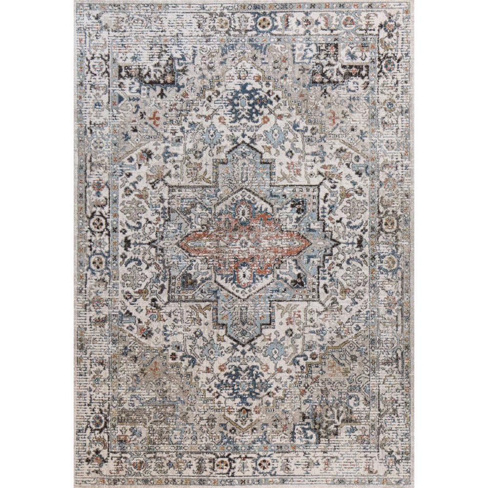 Ashland Ivory  4 ft. x 6 ft. (3 ft. 6 in. x 5 ft. 6 in.) Geometric Transiti