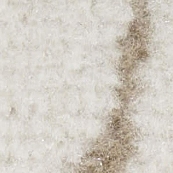 2 ft. x 8 ft. White Floral Washable Area Rug
