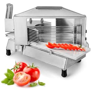 3/16 in. Heavy Duty Tomato Slicer Commercial Vegetable Slicer Tomato Cutter with Built-in Cutting Board for Home Use
