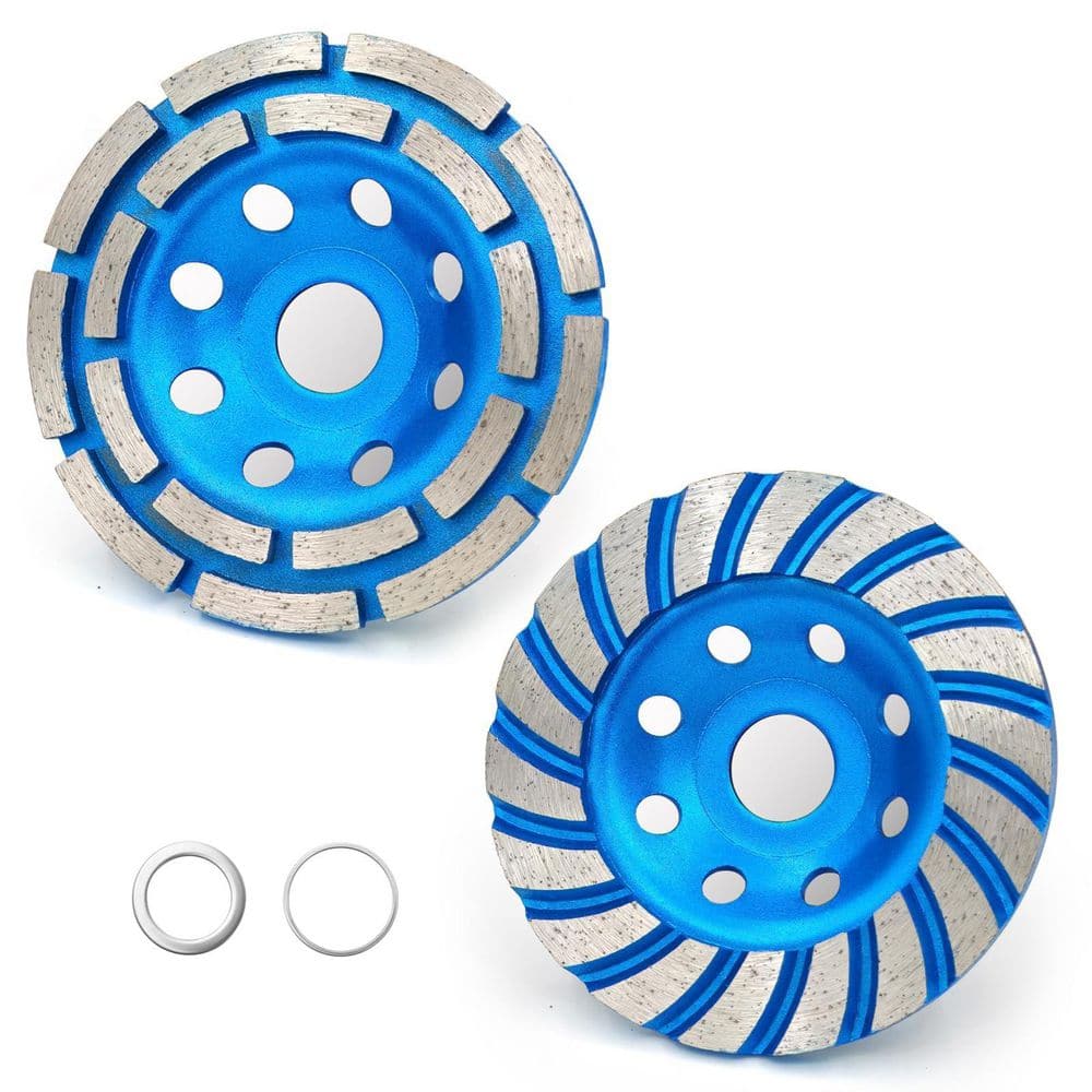2-Piece Diamond Concrete Grinding Cup Wheels 115mm 4-1/2 in. Set (Double Row Plus Turbo Row Segment) price history on PriceWatchPro