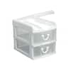 Gracious Living Mini 2 Drawer Organizer w/ Flip Top Storage, White (3 Pack)