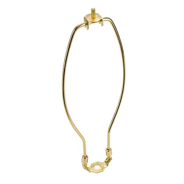 12 in. Polished Brass Detachable Lamp Harp with Saddle