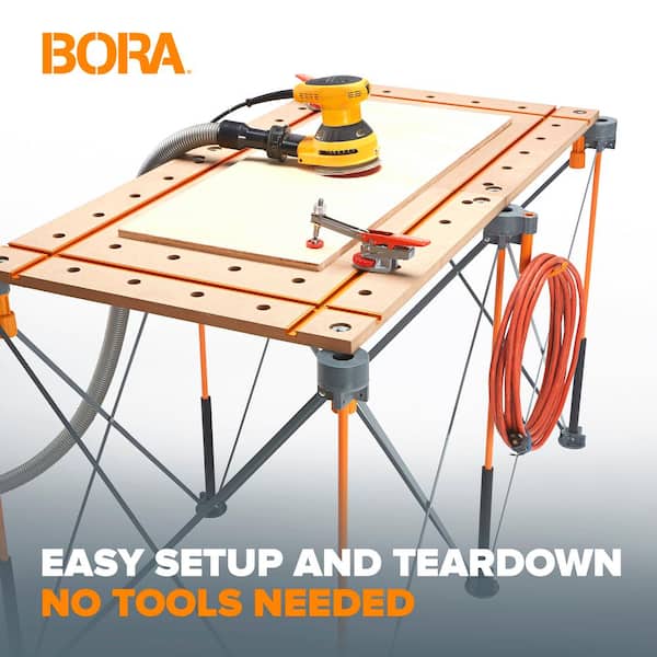 BORA Centipede 2 ft. x 4 ft. T-Track Table Top - 3/4 in. Dog Holes