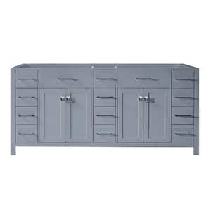 Caroline Parkway 72 in. W Bath Vanity Cabinet Only in Gray
