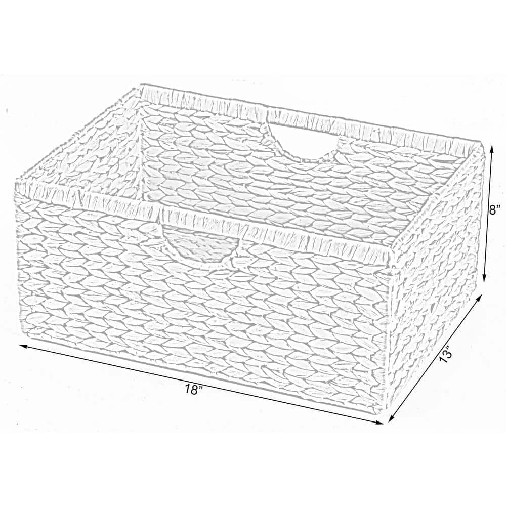 Foldable Natural Water Hyacinth Medium Storage Bin