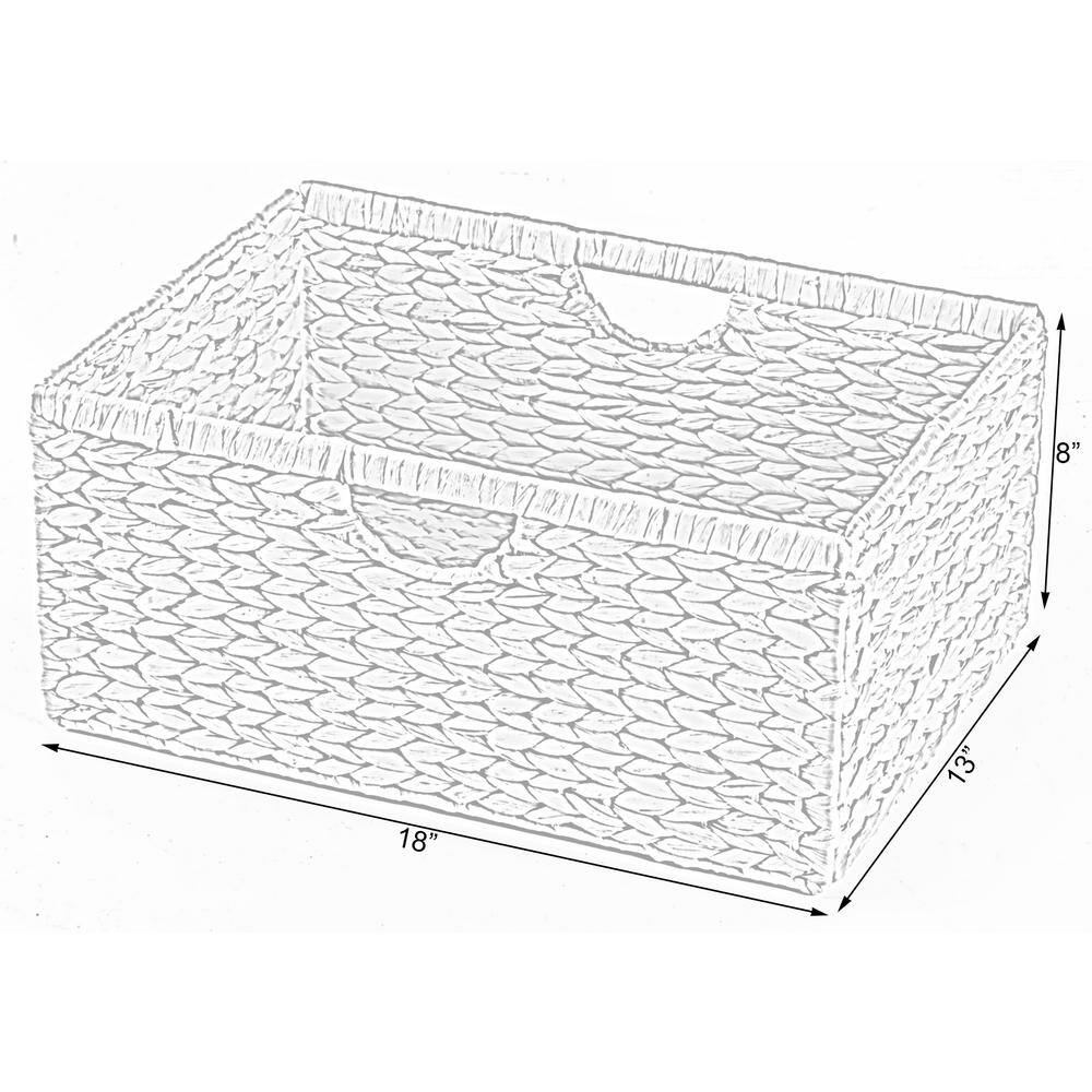 Foldable Natural Water Hyacinth Medium Storage Bin