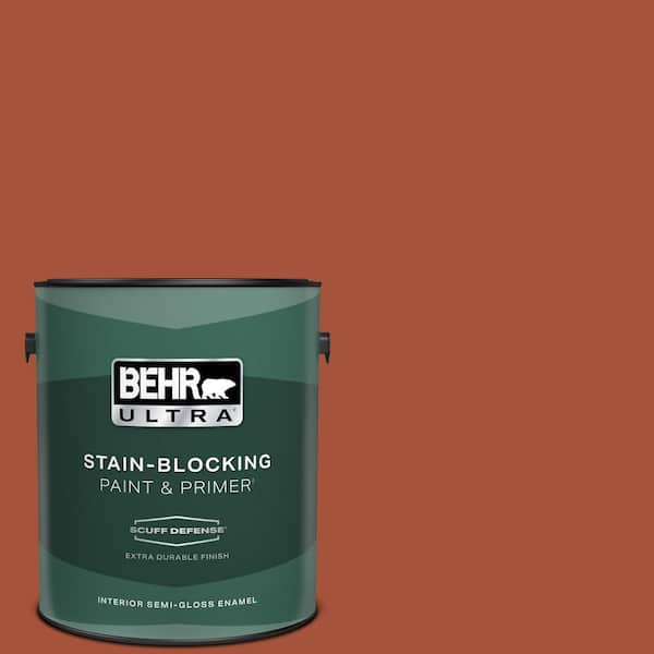 BEHR ULTRA 1 gal. #S-H-210 New Penny Extra Durable Semi-Gloss Enamel Interior Paint & Primer