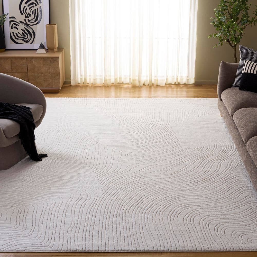 Versailles 8 ft. x 10 ft. Ivory Scandinavian Contour Washable Area Rug price history on PriceWatchPro