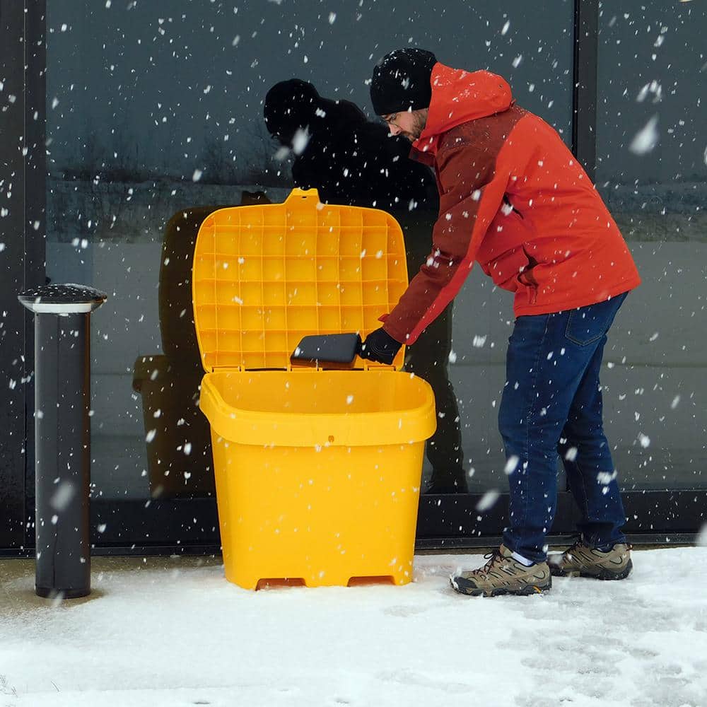 Yellow Lockable Plastic Outdoor Deck Storage Box