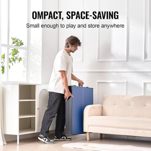 VEVOR Tischtennistisch Faltbar – Professioneller MDF-Tisch, 274x152,5x76 Cm, Mit Netz & Rollen | Für Indoor, Büro, Familie & Wettkampf