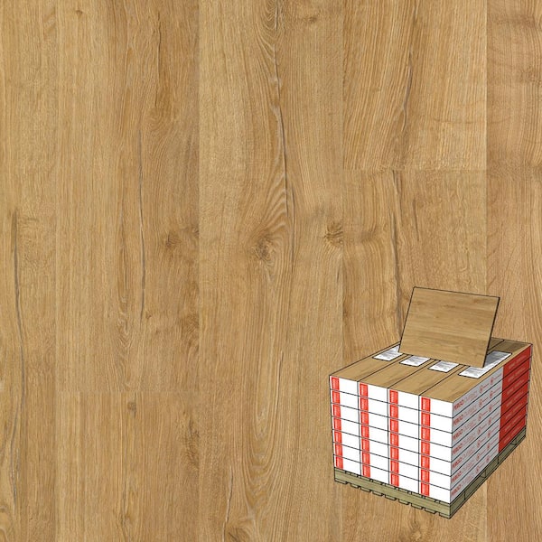 Pergo Outlast+ Marigold Oak 12 mm T x 7.5 in. W Waterproof Laminate Wood Flooring (549.6 sqft/pallet)