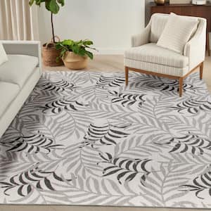 Garden Oasis Grey 8 ft. x 10 ft. Nature-inspired Contemporary Area Rug
