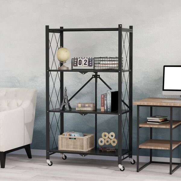 4 Tier Foldable Storage Open Style, Home Depot Style Shelving