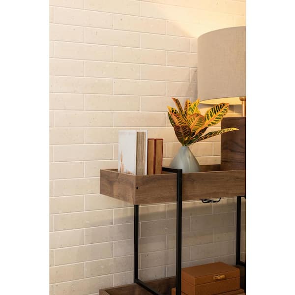 Brick Art Chelsea Powder Matte 3 in. x 10 in. Glazed Ceramic Floor and Wall Tile (5.92 sq. ft./case)