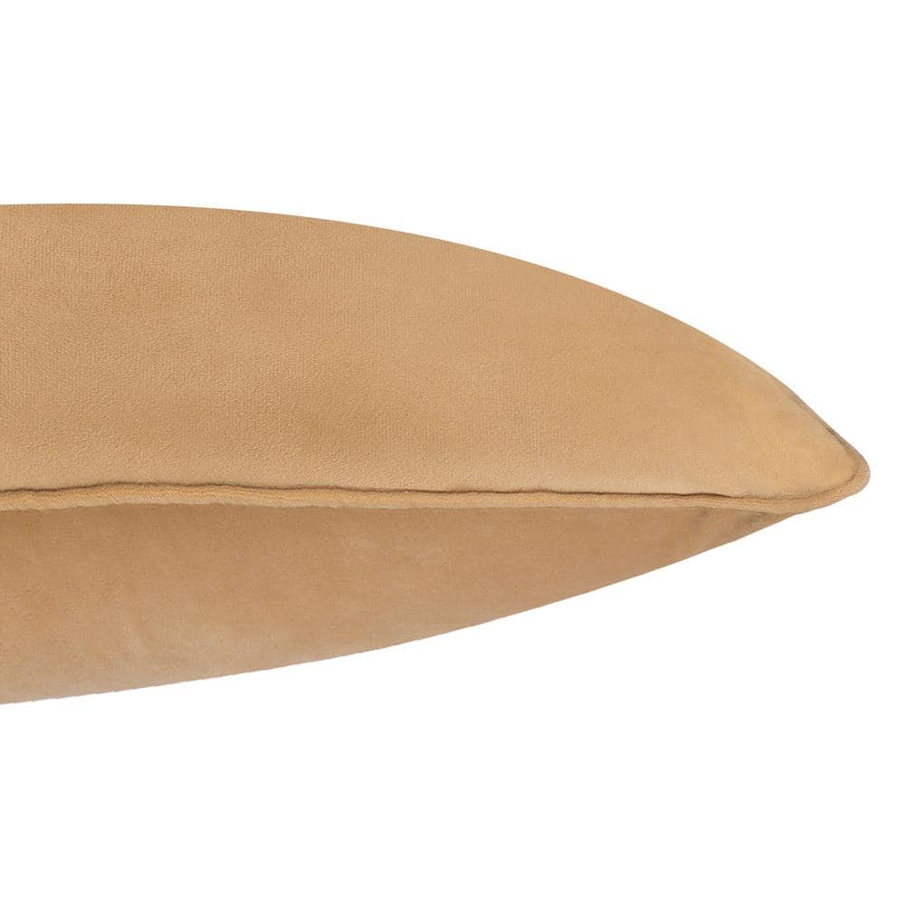 Mocha Velvet 20" Square Hypoallergenic Throw Pillow Set