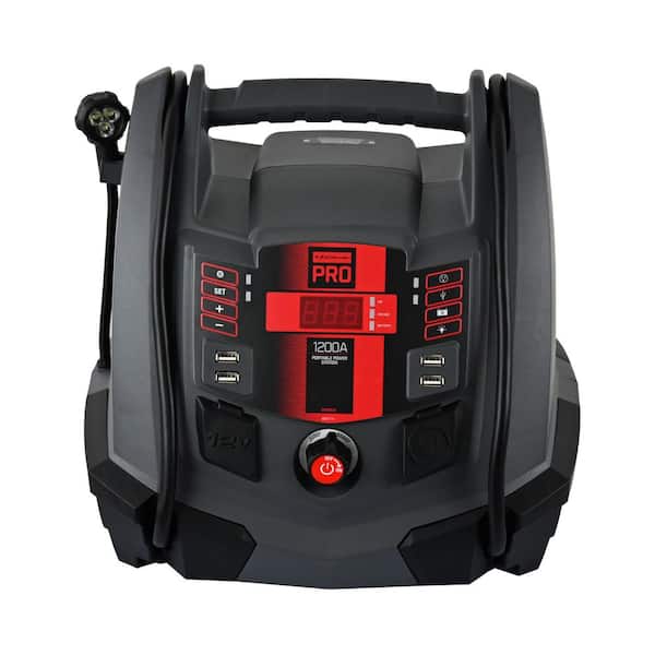 Automotive 12 Volt 1200 Peak Amp Jump Starter and Portable Power Station
