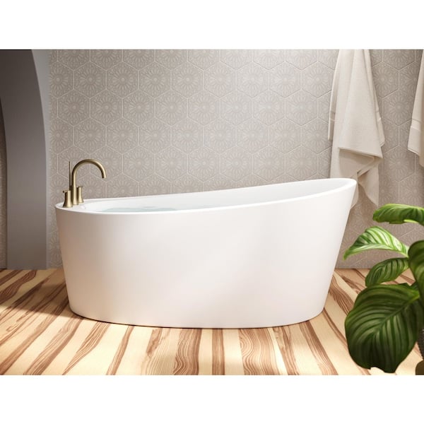 Jacuzzi BRIA 67 in. x 33.5 in. Soaking Bathtub with Center Drain