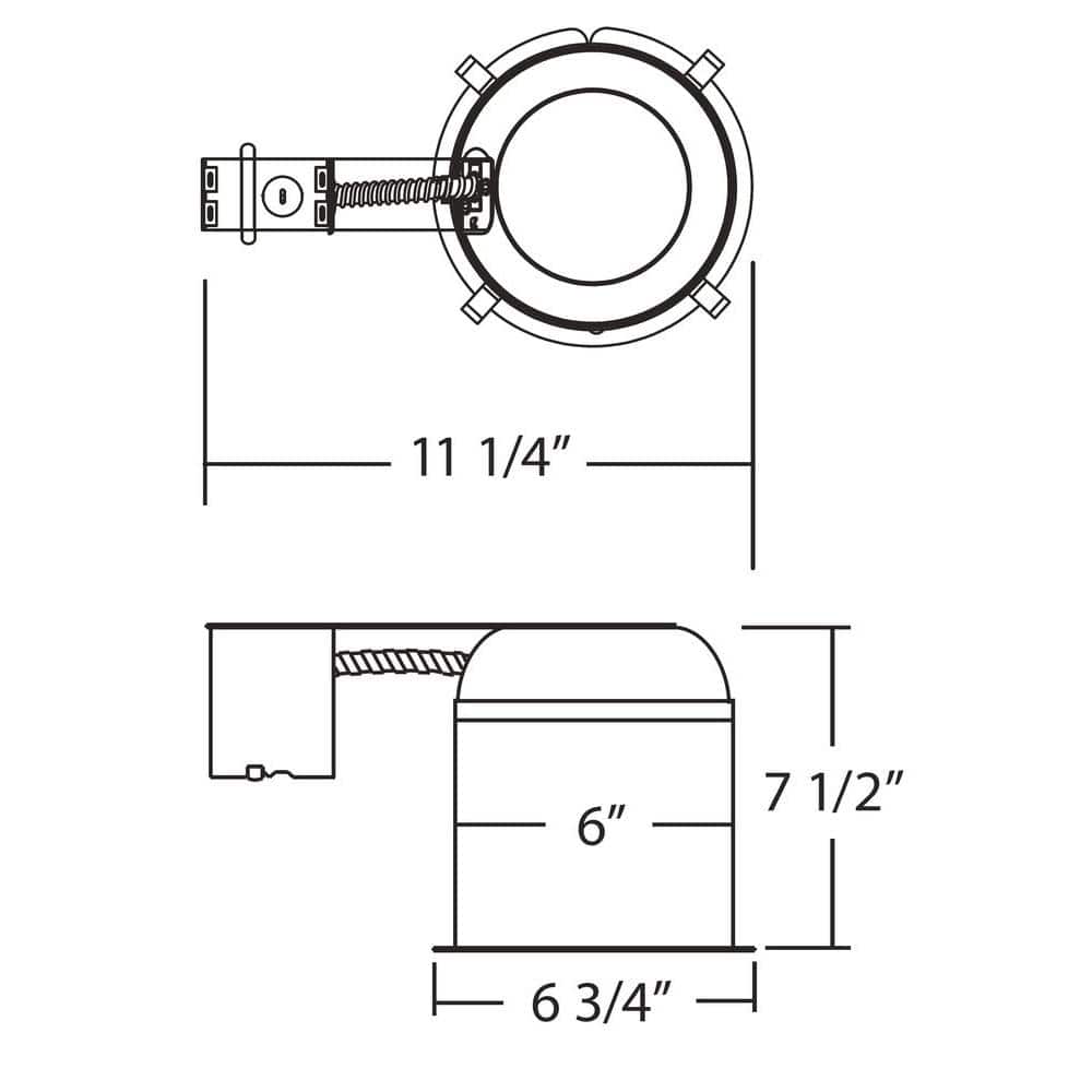 6'' Aluminum Remodel Recessed Lighting Housing