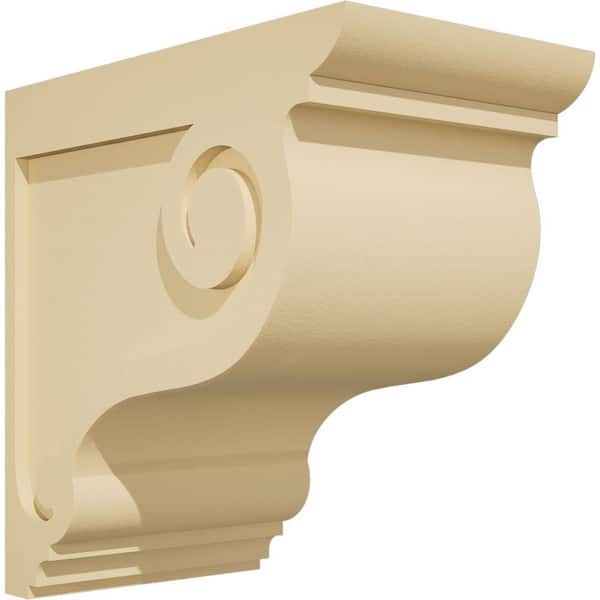 Ekena Millwork Standard Scroll 7 in. W x 12 in. H x 12 in. D Signature Urethane Polyurethane Corbel