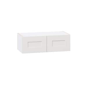 Roseland 30 in. W x 14 in. D x 10 in. H Assembled Shaker Wall Bridge Kitchen Cabinet in Warm White