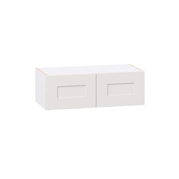 Roseland 30 in. W x 14 in. D x 10 in. H Assembled Shaker Wall Bridge Kitchen Cabinet in Warm White