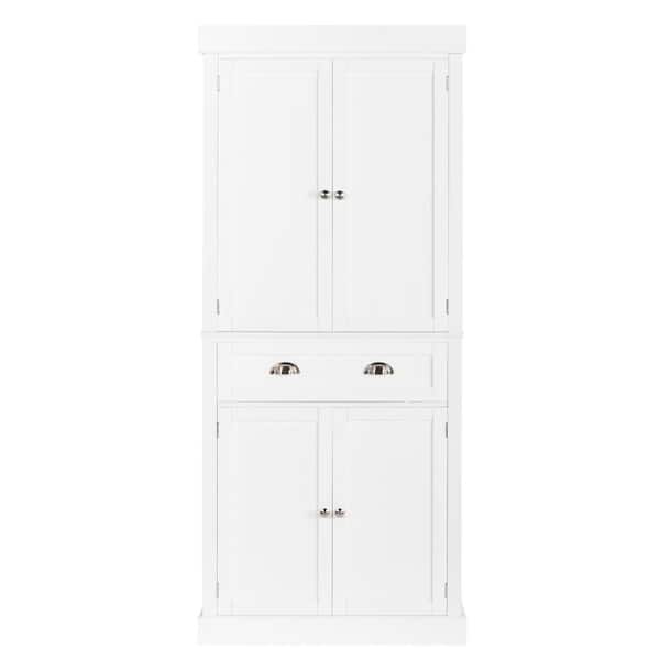 Winado Single White Armoire with 2-Door (71.6 in. H x 29.9 in. W x 15.7 ...