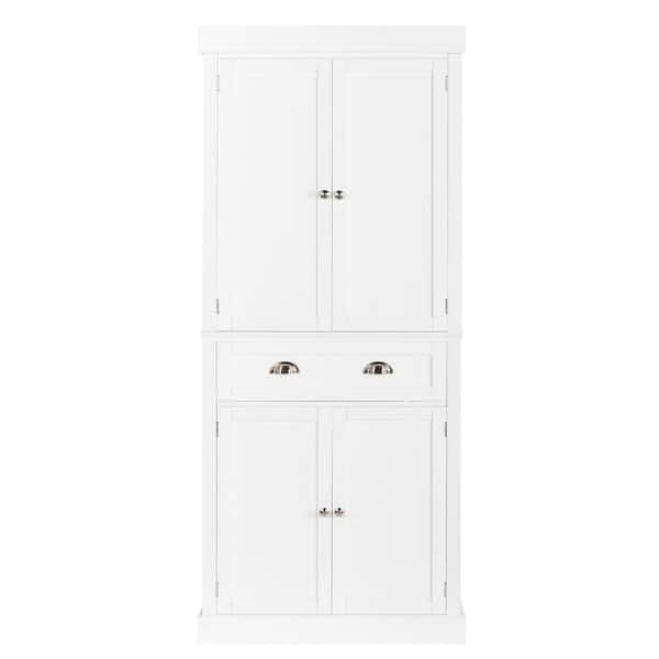 Karl home Single White Armoire with 2-Door (71.6 in. H x 29.9 in. W x ...