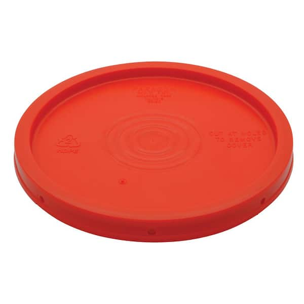 Vestil Standard Lid For 3.5 Gal., 5 Gal., 6 Gal. in Red LID-54-PR - The ...