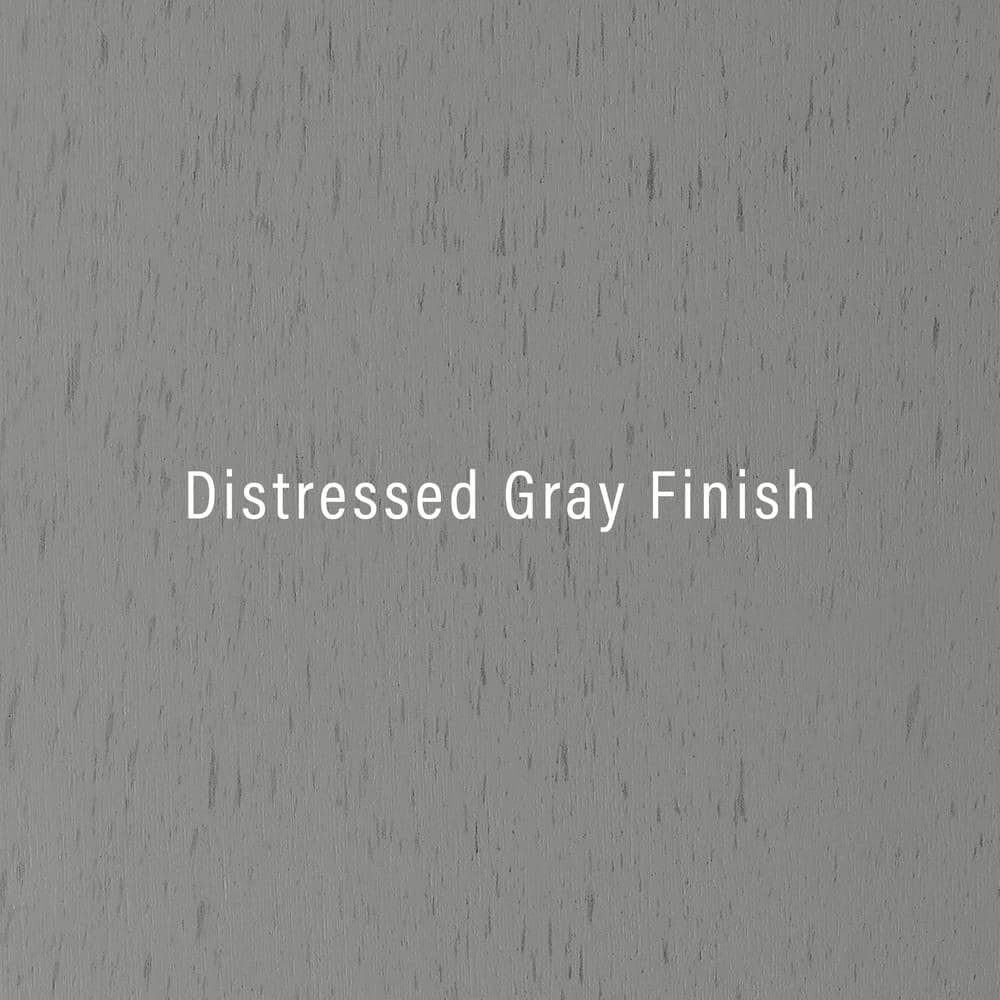 Distressed Gray Modern Farmhouse Entertainment Center with Cabinet